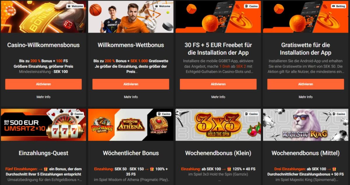 Willkommensbonus bei GGBet Casino: Bedingungen im Überblick image 1