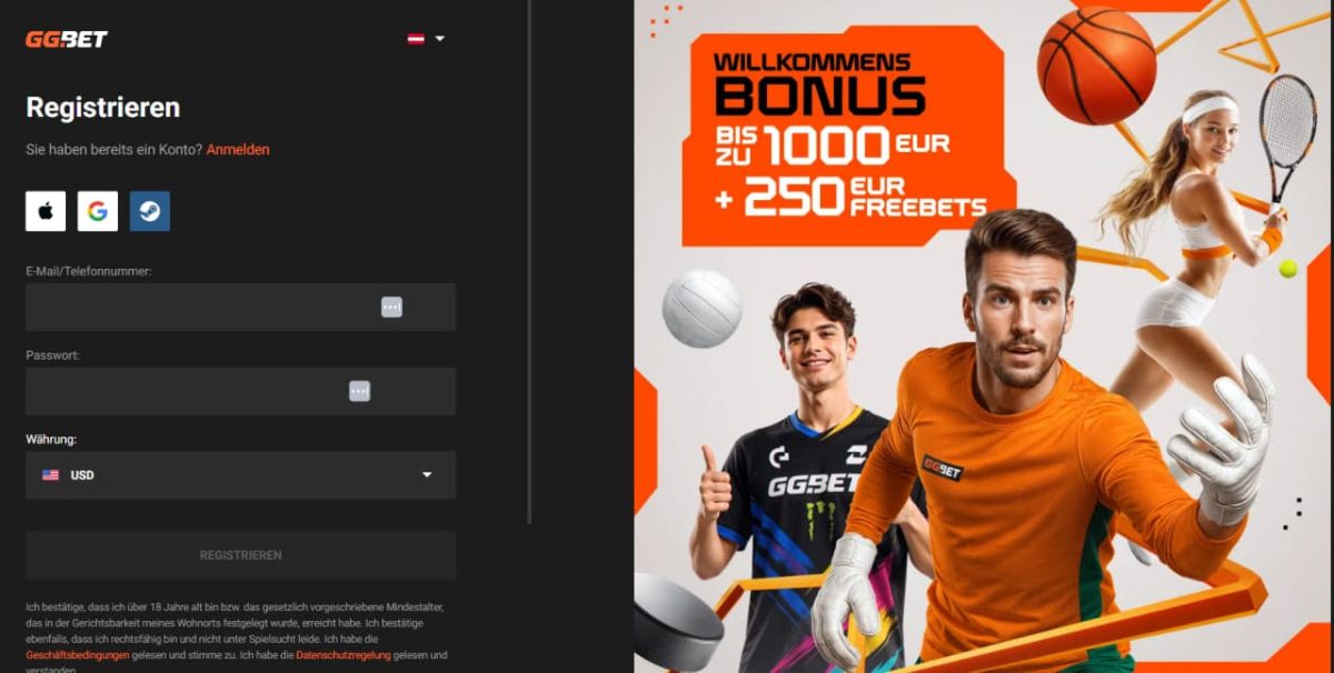 Registrierung bei GGBet Casino: Ablauf und Voraussetzungen image 1